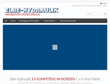Tablet Screenshot of elbe-hydraulik.com